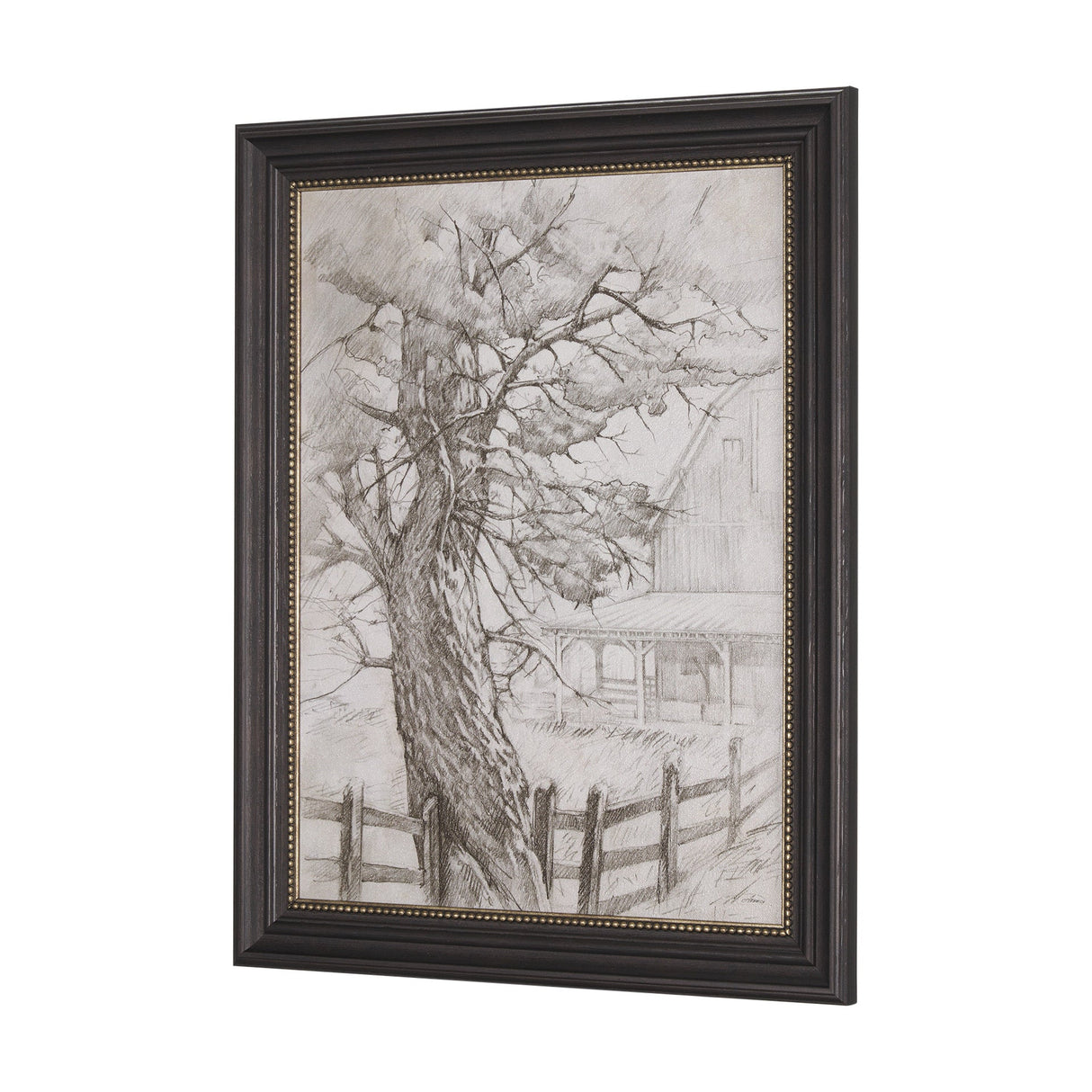 Old West Collection I ( Farm view) by Mercana Studio a Hand Embellished Textured Framed Art Print by Mercana at Eve Furniture