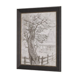 Old West Collection I ( Farm view) by Mercana Studio a Hand Embellished Textured Framed Art Print by Mercana at Eve Furniture