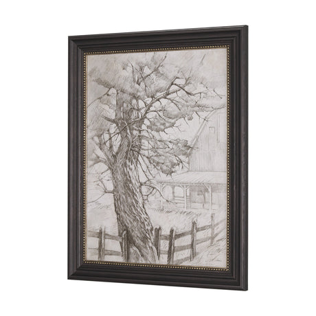 Old West Collection I ( Farm view) by Mercana Studio a Hand Embellished Textured Framed Art Print by Mercana at Eve Furniture