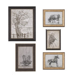Old West Collection I ( Farm view) by Mercana Studio a Hand Embellished Textured Framed Art Print by Mercana at Eve Furniture