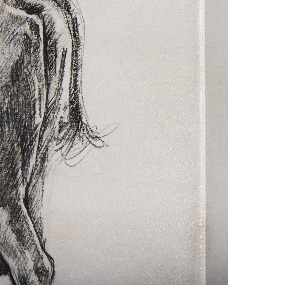 Old West Collection IV (Cow Sketch) by Mercana Studio a Hand Embellished Textured Canvas by Mercana at Eve Furniture