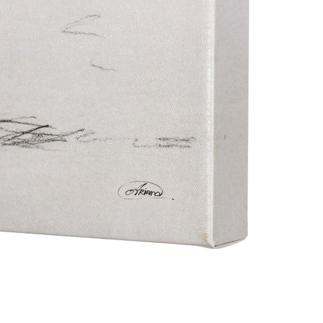 Old West Collection IV (Cow Sketch) by Mercana Studio a Hand Embellished Textured Canvas by Mercana at Eve Furniture