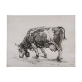 Old West Collection IV (Cow Sketch) by Mercana Studio a Hand Embellished Textured Canvas by Mercana at Eve Furniture