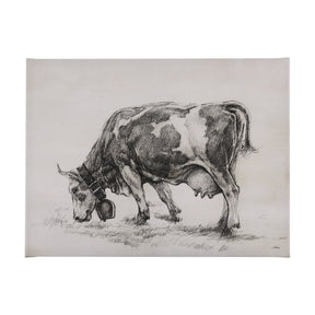 Old West Collection IV (Cow Sketch) by Mercana Studio a Hand Embellished Textured Canvas by Mercana at Eve Furniture