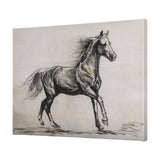 Old West Collection V ( Horse Sketch) by Mercana Studio a Hand Embellished Textured Canvas by Mercana at Eve Furniture