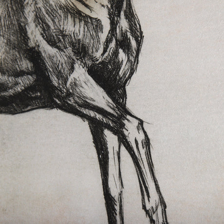 Old West Collection V ( Horse Sketch) by Mercana Studio a Hand Embellished Textured Canvas by Mercana at Eve Furniture