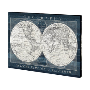 Old World Globe by Mercana Studio a Hand Embellished Textured Canvas by Mercana at Eve Furniture