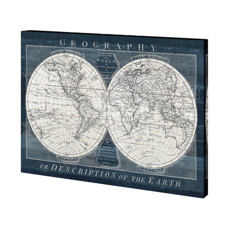 Old World Globe by Mercana Studio a Hand Embellished Textured Canvas by Mercana at Eve Furniture