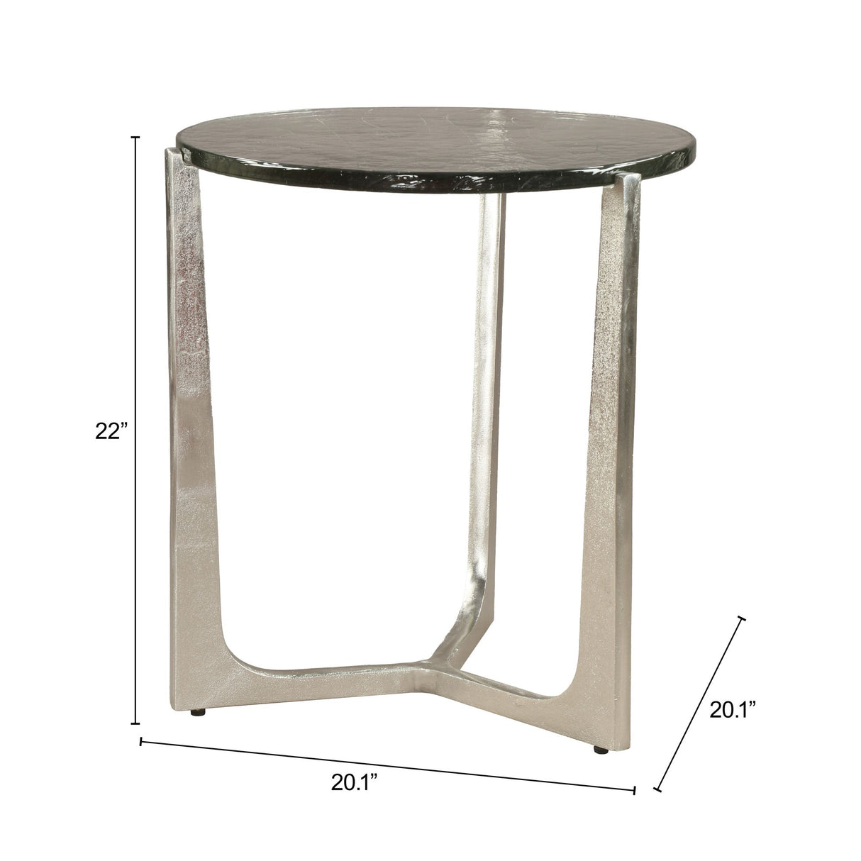 Olea Side Table Silver by Zuomod at Eve Furniture