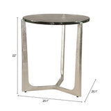 Olea Side Table Silver by Zuomod at Eve Furniture