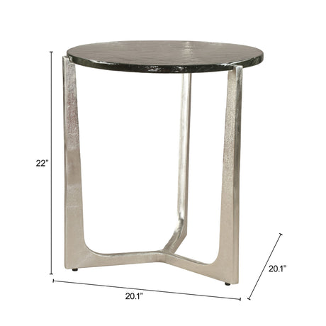Olea Side Table Silver by Zuomod at Eve Furniture