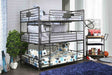 Olga Antique Black Full/Full/Full Bunk Bed by Furniture of America at Eve Furniture