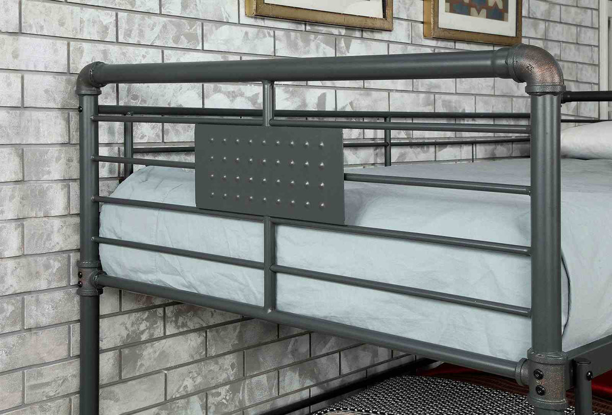 Olga Antique Black Twin/Full/Queen Bunk Bed by Furniture of America at Eve Furniture