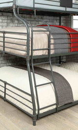 Olga Antique Black Twin/Full/Queen Bunk Bed by Furniture of America at Eve Furniture