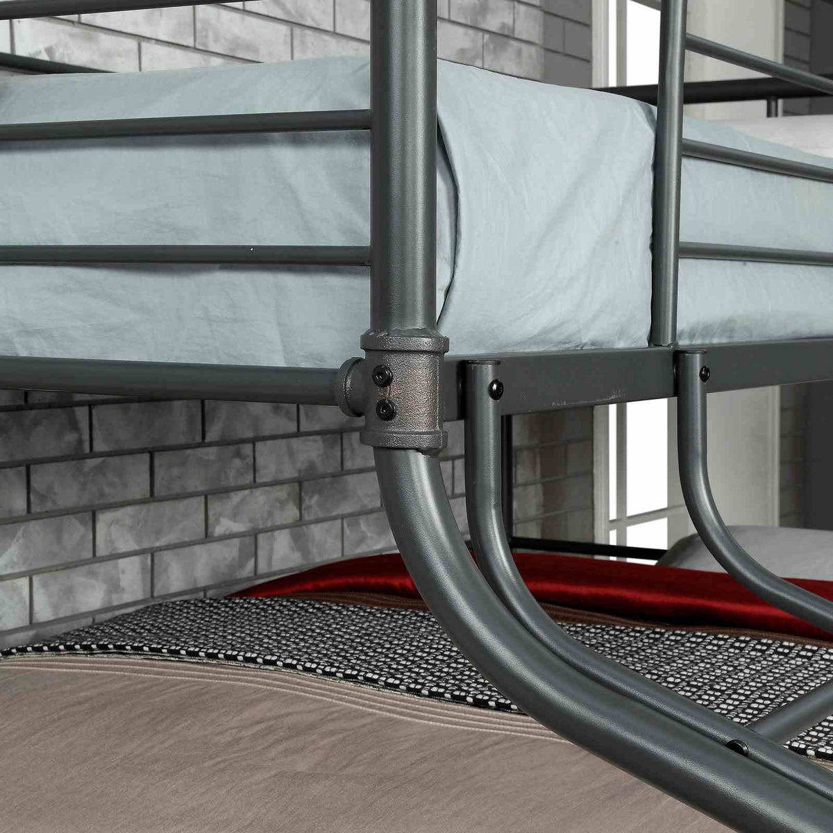Olga Antique Black Twin/Full/Queen Bunk Bed by Furniture of America at Eve Furniture