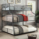 Olga Antique Black Twin/Full/Queen Bunk Bed by Furniture of America at Eve Furniture