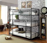 Olga Antique Black Twin/Twin/Twin Bunk Bed by Furniture of America at Eve Furniture