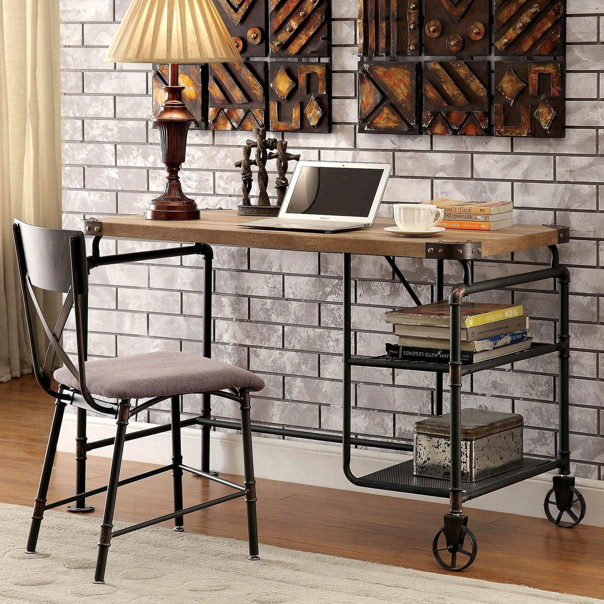 Olga Antique Black Desk by Furniture of America at Eve Furniture