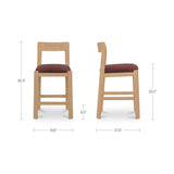 Oli Berry/Natural Counter Stool by MOES at Eve Furniture
