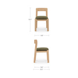 Oli Dark Green/Natural Dining Chair (Set of 2) by MOES at Eve Furniture