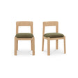 Oli Dark Green/Natural Dining Chair (Set of 2) by MOES at Eve Furniture