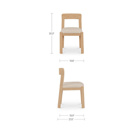 Oli Stripe/Natural Dining Chair (Set of 2) by MOES at Eve Furniture