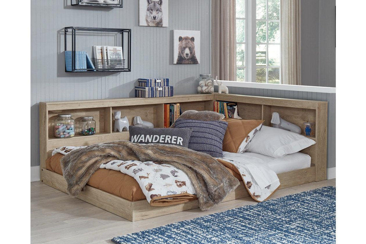 Oliah Natural Full Bookcase Storage Bed by Ashley at Eve Furniture