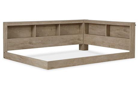 Oliah Natural Full Bookcase Storage Bed by Ashley at Eve Furniture