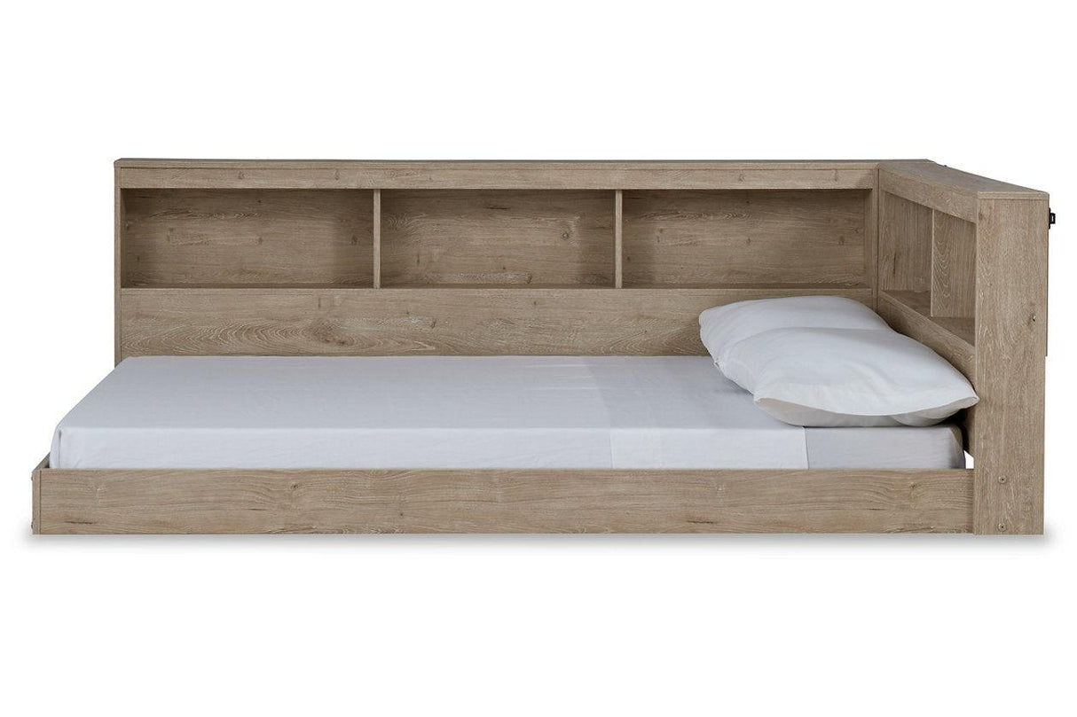 Oliah Natural Full Bookcase Storage Bed by Ashley at Eve Furniture