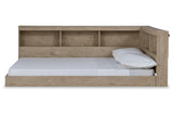 Oliah Natural Full Bookcase Storage Bed by Ashley at Eve Furniture