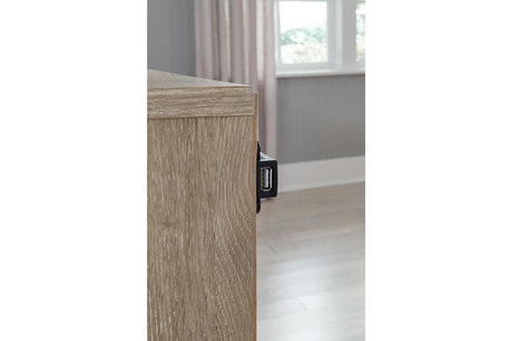 Oliah Natural Full Bookcase Storage Bed by Ashley at Eve Furniture