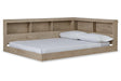 Oliah Natural Full Bookcase Storage Bed by Ashley at Eve Furniture