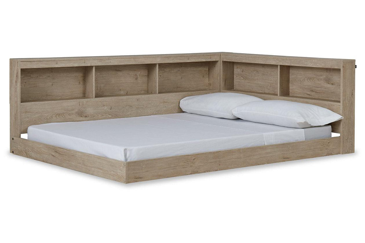 Oliah Natural Full Bookcase Storage Bed by Ashley at Eve Furniture