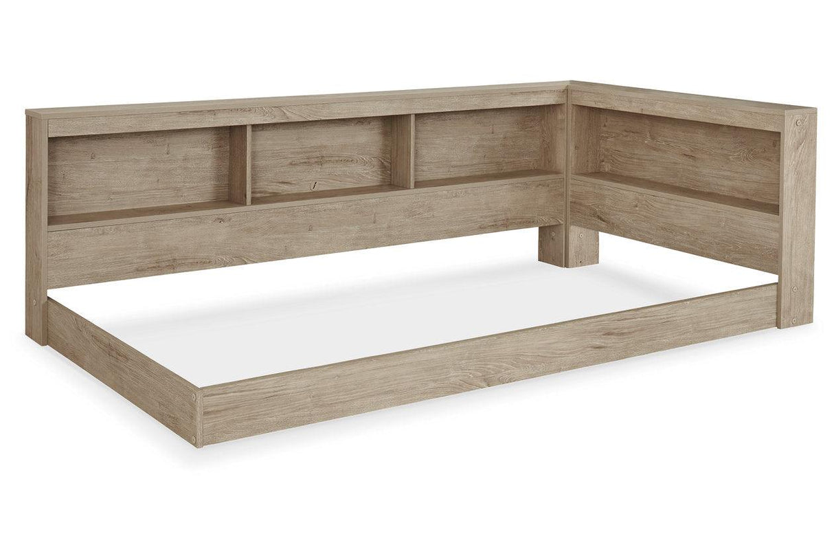 Oliah Natural Twin Bookcase Storage Bed by Ashley at Eve Furniture