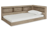 Oliah Natural Twin Bookcase Storage Bed by Ashley at Eve Furniture