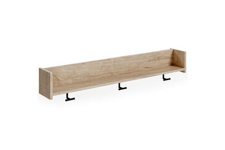 Oliah Natural Wall Mounted Coat Rack with Shelf by Ashley at Eve Furniture