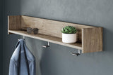 Oliah Natural Wall Mounted Coat Rack with Shelf by Ashley at Eve Furniture