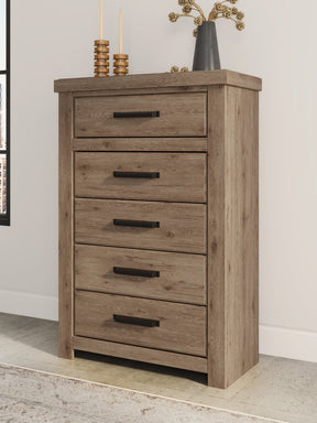 Oliandon Light Brown Chest of Drawers by Ashley at Eve Furniture