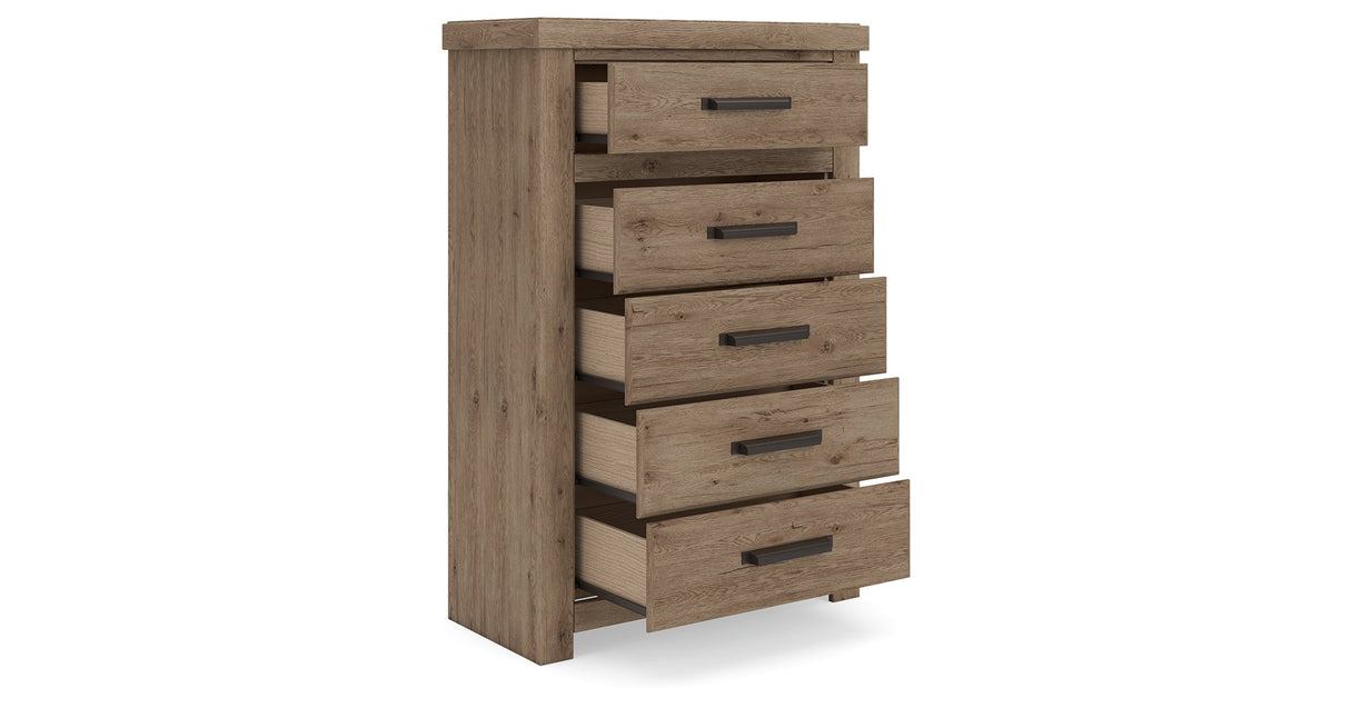 Oliandon Light Brown Chest of Drawers by ASHLEY FURNITURE at Eve Furniture