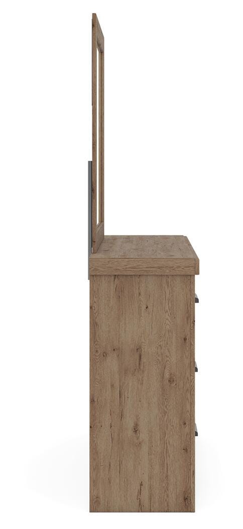 Oliandon Light Brown Dresser and Mirror by Ashley at Eve Furniture