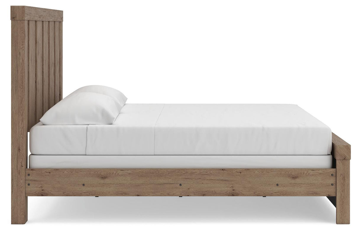 Oliandon Light Brown King Panel Bed by Ashley at Eve Furniture