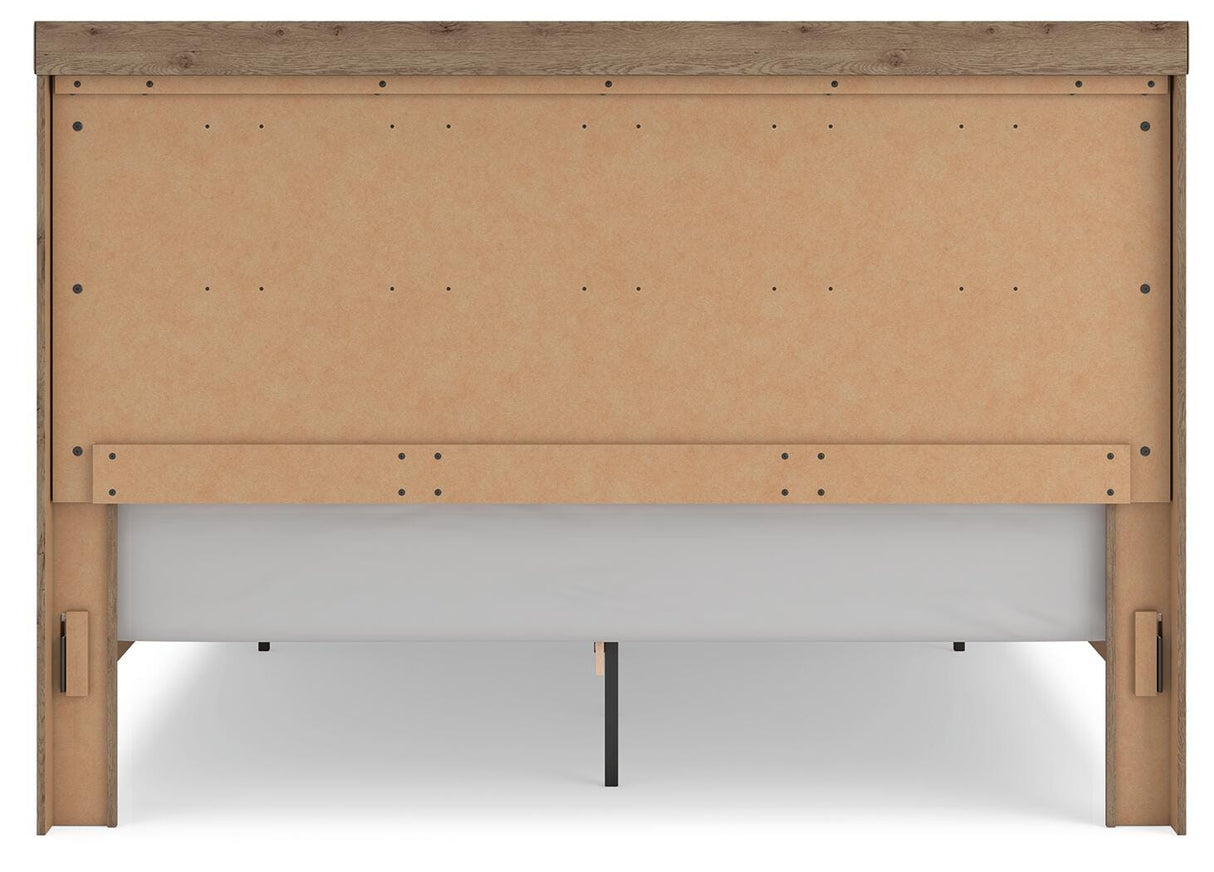 Oliandon Light Brown King Panel Storage Bed by Ashley at Eve Furniture
