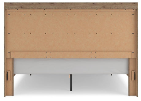 Oliandon Light Brown King Panel Storage Bed by Ashley at Eve Furniture