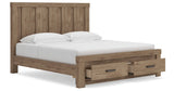 Oliandon Light Brown King Panel Storage Bed by Ashley at Eve Furniture