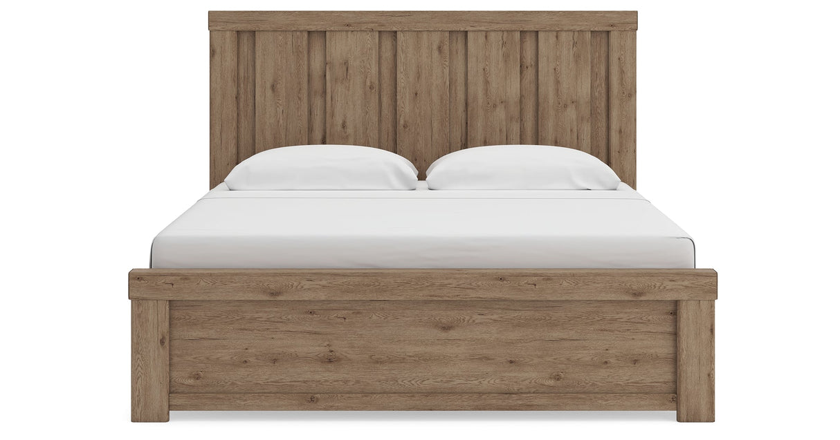 Oliandon Light Brown Panel Bedroom Set by Ashley at Eve Furniture