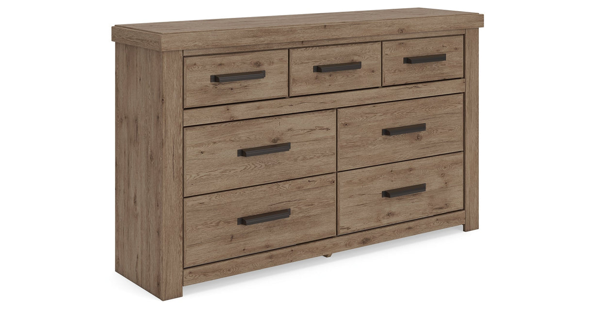 Oliandon Light Brown Panel Storage Bedroom Set by Ashley at Eve Furniture