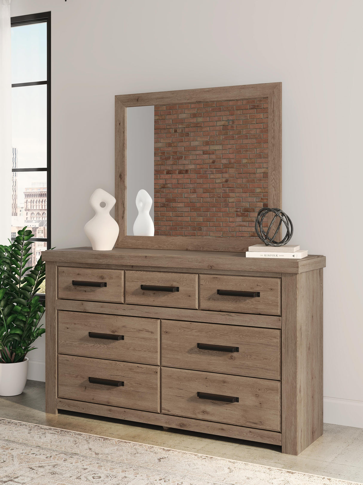 Oliandon Light Brown Panel Storage Bedroom Set by Ashley at Eve Furniture