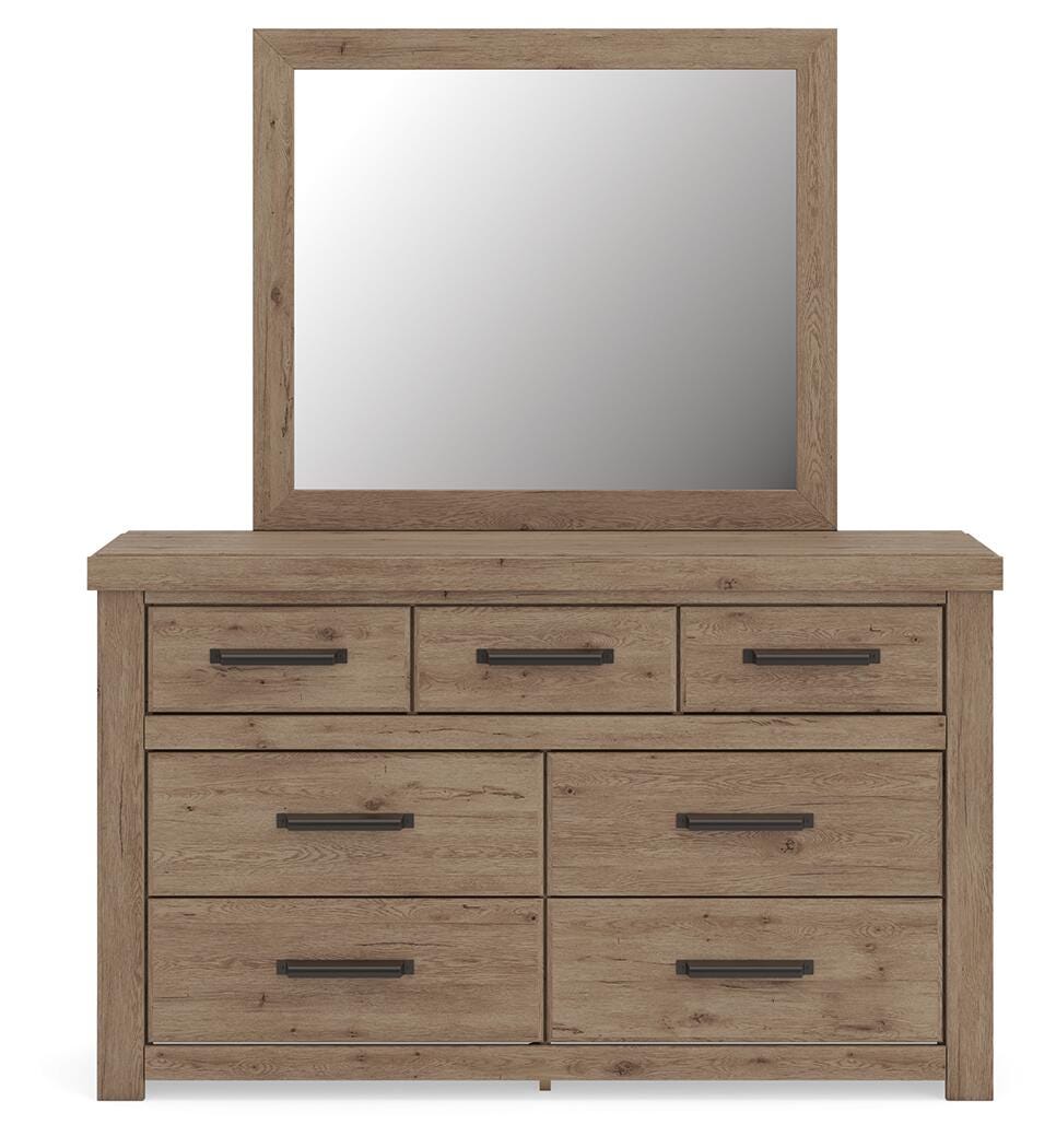 Oliandon Light Brown Panel Storage Bedroom Set by Ashley at Eve Furniture