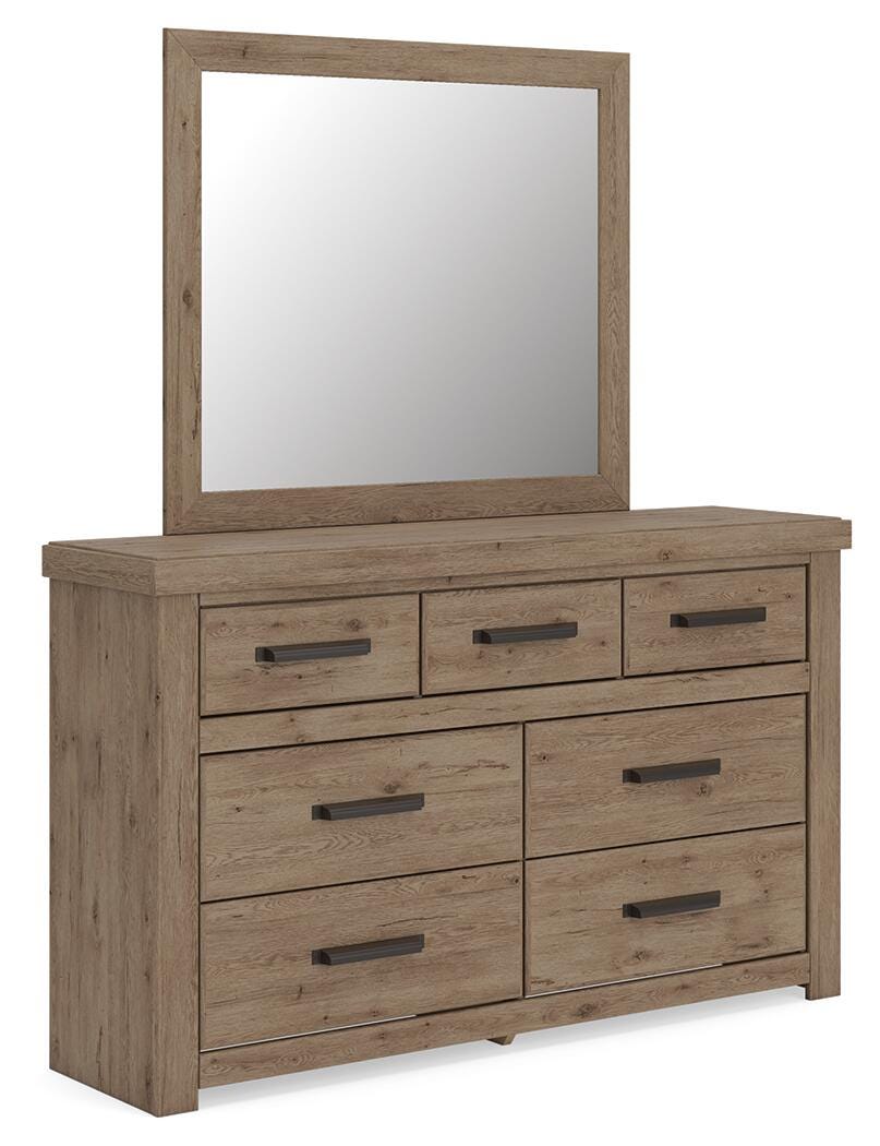 Oliandon Light Brown Panel Storage Bedroom Set by Ashley at Eve Furniture