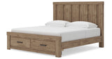 Oliandon Light Brown Panel Storage Bedroom Set by Ashley at Eve Furniture